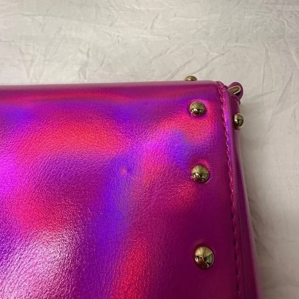 Pure Romance hot pink iridescent bag purse handbag-‎ dimples Barbiecore girly